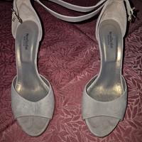 sandali con tacco nero giardini