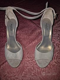 sandali con tacco nero giardini