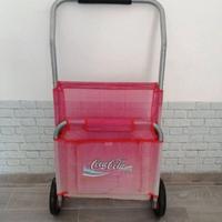 Sedia a sdraio con rotelle Coca cola