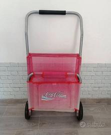 Sedia a sdraio con rotelle Coca cola