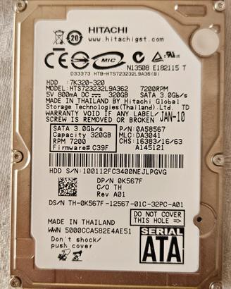 Hard disk 2,5" 320GB