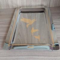 vassoio acciaio inox 18/10 al nikel-cromo con Oro