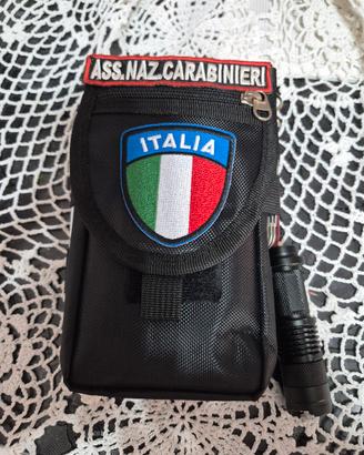 borsello tattico nero da cintura personalizzato 