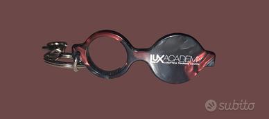 LuxAcademy Portachiavi a Forma di Occhiali Marrone