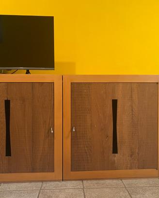 Madia di design in legno massello a due ante
