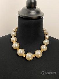 Splendido collier perle giganti (finte)