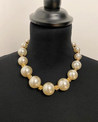 Splendido collier perle giganti (finte)