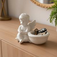 Angioletto in porcellana con contenitore 