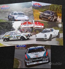 lotto 5 cartoline rally Lana storico