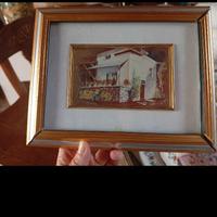quadretto con cornice in legno 