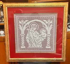 qualdro all uncinetto interamente reallizzato a ma