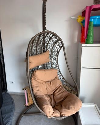 Poltrona pensile in rattan VERDELOOK