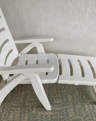 Sdraio Sedia Pieghevole in plastica, Regolabile