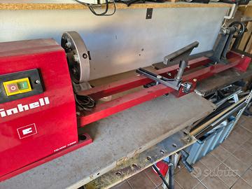 tornio da legno Einhell con doppio mandrino