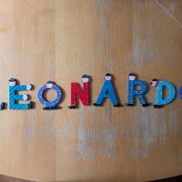 Lettere di legno nome Leonardo
