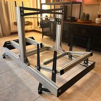 Postazione sim racing artigianale in profilati