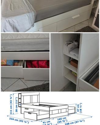 letto matrimoniale e armadio