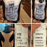 Top lungo miniabito made in Italy teschio,seta cot