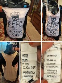 Top lungo miniabito made in Italy teschio,seta cot