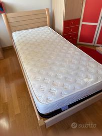 Letto singolo 90x200 con materasso