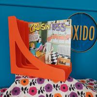 porta vinili vintage in plastica 