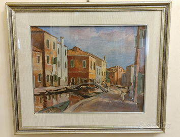 Quadro Burano 1980 Giovanni Bovo
