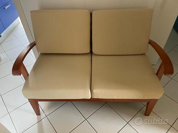 Coppia divanetti Calligaris 2 posti in legno