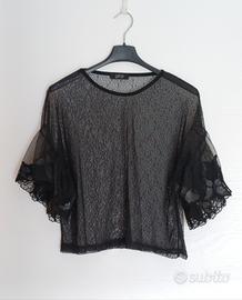 crop top con pizzo