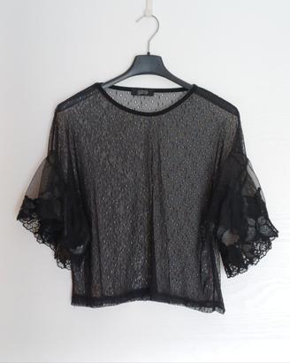 crop top con pizzo