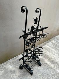 Portabottiglie in ferro battuto