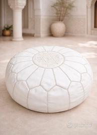Pouf in pelle marocchino