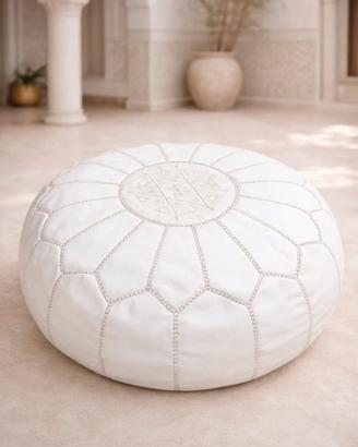 Pouf in pelle marocchino
