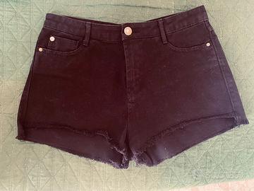 Shorts jeans neri vita alta Stradivarius - tg. 38