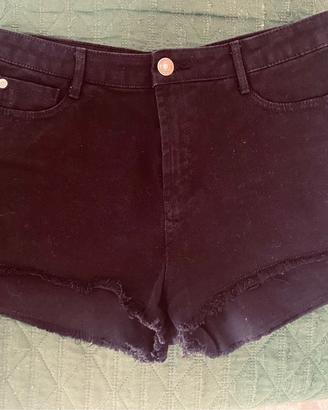 Shorts jeans neri vita alta Stradivarius - tg. 38