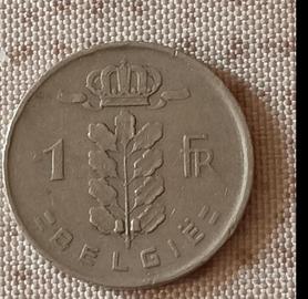 Moneta da 1 Franco del 1952 Belgio 