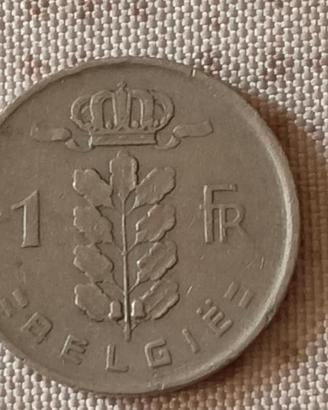 Moneta da 1 Franco del 1952 Belgio 