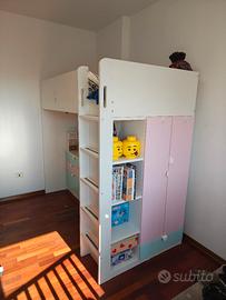 letto a soppalco bambini/ragazzi con scrivania