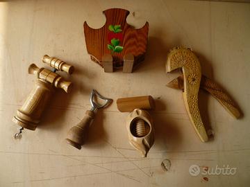 Utensili cucina rustici in legno vintage