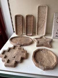 Svuota tasche in Travertino Noce