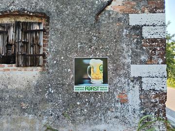 INSEGNA targa tabella FORST BIRRA ORIGINALE 1980