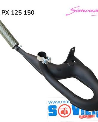 Marmitta Serpentona Simonini Carbonio Vespa PX