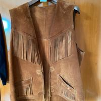 Smanicato con frange in camoscio