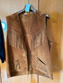 Smanicato con frange in camoscio