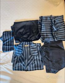 Set 5 pezzi pigiama uomo in tessuto lucido