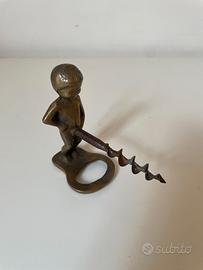 Cavatappi vintage a forma di Manneken Pis ottone