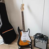 Chitarra elettrica Fender Squier con amplificatore