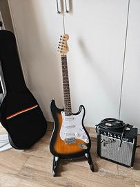 Chitarra elettrica Fender Squier con amplificatore