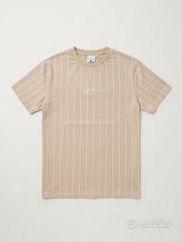 Maglia Karl Kani XS Beige a Strisce Bianche Nuova