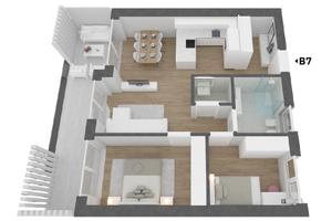 B7: Quadrlocale al 2° piano