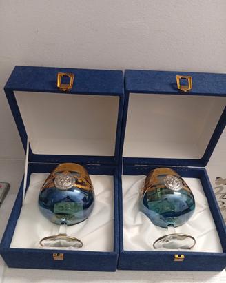 calici Cognac oro 24k vintage 